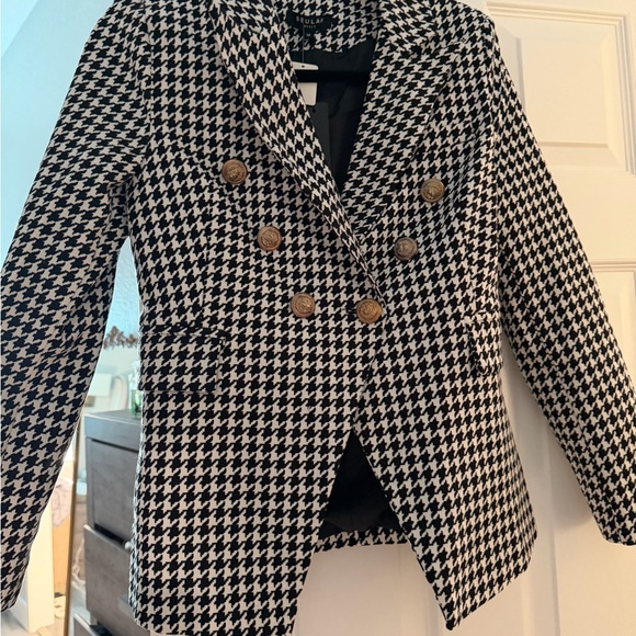 Beulah Black and White Houndstooth Blazer - Picture 3 of 5